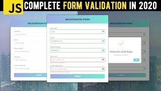  Complete JavaScript Form Validation in Hindi in 2020 | Registration, Login, Logout Forms
