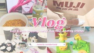 VLOG: Muji & Daiso Shopping, Thrift Shop Haul, Meeting Friends