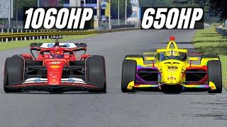 Can an INDYCAR OVAL beat a Current F1 at Monza Combined ?