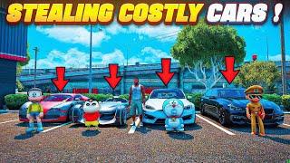 Costly Cars “” Stealing Challenge In GTA5 With Shinchan Doraemon Nobita & Shiva Hulk Full Fun