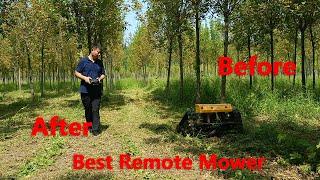 Continuous Mowing For 2.5 hours - The Best Remote Control Lawn Mower in China - RC Grass Cutter