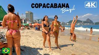  4K Spaziergang am Strand von Copacabana | Rio de Janeiro.