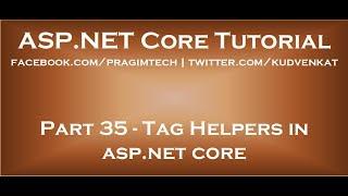 Tag helpers in asp net core