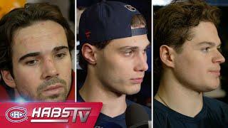 Caufield, Newhook + others address the media at practice | FULL PRESS CONFERENCES