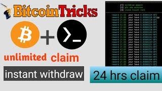 btctickes earn BTC yia termux auto faucet claim earning payment instant with 24hrs non stop|mr_star