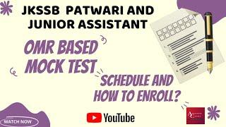 FULL LENGTH OMR BASED MOCK TEST PATWARI AND JUNIOR ASSISTANT JKSSB|