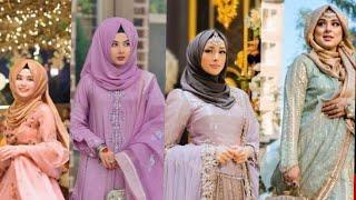 Pakistani fancy hijab wedding dresses ideas for bride's sister #Kashirkoormehwish #hijabdresses