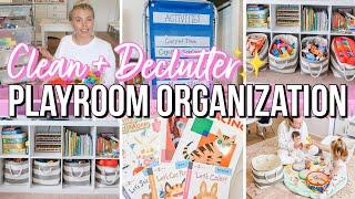 PLAYROOM ORGANIZATION TOUR | DECLUTTER + CLEAN WITH ME | HOMESCHOOL ACTIVITY CENTER | BRYANNAH KAY