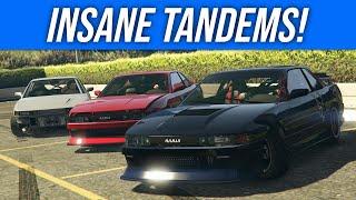 GTA 5: INSANE Drift Meet - CLEAN Tandems, Jump Drifts, Touge Runs, and MORE!