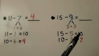 2nd Grade Math 3.7, Use Ten to Subtract