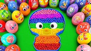 Satisfying ASMR | Making Rainbow Duck Bathtub by Mixing Floam SLIME in Rainbow Eggs CLAY Coloring