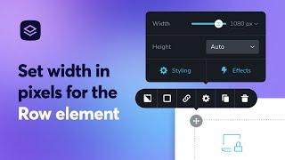 How to Fix Pixel Width for Row Element in Brizy