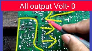 All output supply 0.0 Voltage in China crt tv pcb.