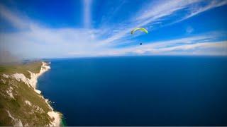 Paragliding Ringstead Bay, Dorset, UK with Moby, Porcelain. 17th June 2020