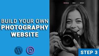 How to Make a Photography WordPress Website (DIVI Page Builder) - Step 3 | Hero Section