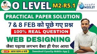 7 & 8 Feb 2024 Web Designing (PR2) Practical Paper Solution || O Level Practical Solution || GyanXp