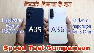 Samsung Galaxy A36 5G vs A35 5G Speed Test Comparison