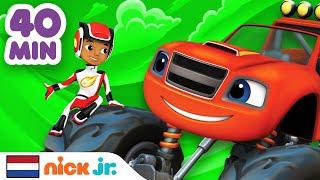 Blaze en de Monsterwielen | 40 min lang de beste reddingen van AJ & Gabby! | Nick Jr. Nederland