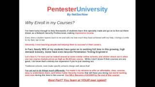 Pentester|University Introduction by NetSecNow