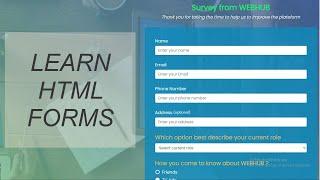 Forms | Survey Form using HTML and CSS (for Beginners)