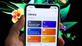 iOS 12.0/12.1.2 JAILBREAK - How To INSTALL TWEAKS NO COMPUTER With A SIRI SHORTCUT - rootlessJB