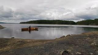 Canadian style paddling practice