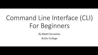 Command Line Interface (CLI) For Beginners