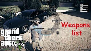 gta V (5): how to open weapons list and how to change weapons