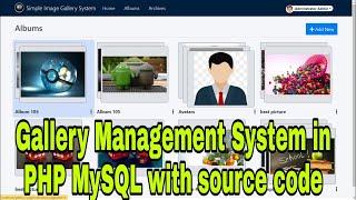 Gallery Management System in PHP MySQL with source code