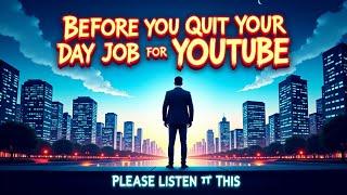 BEFORE YOU QUIT YOUR DAY JOB FOR YOUTUBE… PLEASE LISTEN TO THIS!