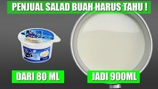 CARA MEMBUAT / MEMPERBANYAK YOGURT UNTUK SALAD BUAH DENGAN 2 BAHAN