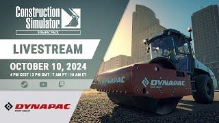 Construction Simulator – Dynapac Pack | Livestream