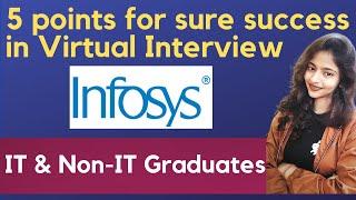 Infosys: 5 tips for Sure Success in Virtual Interview | Interview Tips & Tricks | Must Watch