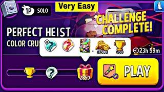 color crush rainbow solo challenge | match masters | perfect heist color crush rainbow easy solo