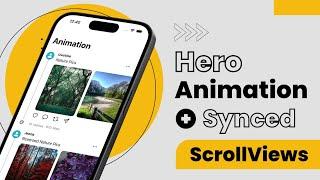 SwiftUI Complex Hero Animation With Synchronized ScrollViews | iOS 17 | Xcode 15 | SwiftUI