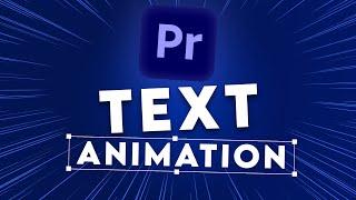 Make this AWSOME Text Animation - Premiere Pro Tutorial