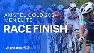 A BRUTAL SPRINT!  | Amstel Gold 2024 Men's Race Finish | Eurosport Cycling