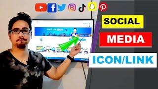 How To Add Social Media Icon/Links To Your YouTube Banner or Channel Art