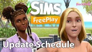 The Sims Freeplay FACES OF THE FUTURE Update Schedule