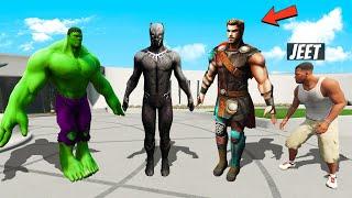 I Stole THOR, HULK and BLACK PANTHER's SUIT in GTA 5!