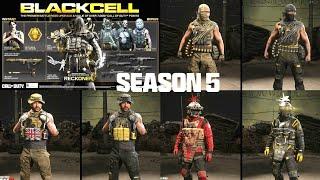 MW3 Season 5 All  Battle Pass Operators Skins Blackcell Operator Call of Duty MW3 & Warzone