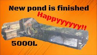 Making my pond bigger and better DONE! new pond