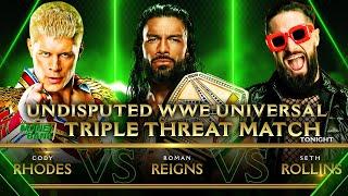 WWE2K23 Universe Mode | Rhodes vs. Roman Reigns vs. Rollins | Undisputed WWE Universal Title Match