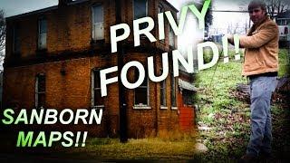 PRIVY FOUND WHILE SEARCHING FOR A BOTTLE DUMP &  USING SANBORN MAPS!!