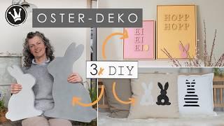 DIY: 3 GENIUS EASTER DECORATION IDEAS | XXL concrete bunny | Canvas picture to make you smile | c...