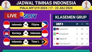  Jadwal Timnas Indonesia Piala AFF U19 2024 - Indonesia vs Kamboja