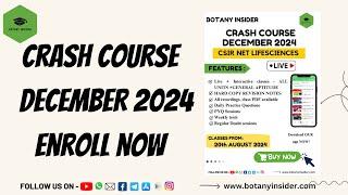 Demo Class - Crash Course - CSIR NET Lifesciences December 2024 @BotanyInsider