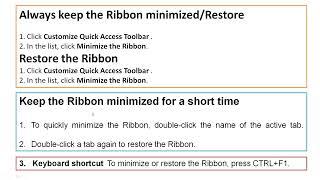 Show hide ribbon in Excel shortcut|minimize |maximize |ribbon|Excel