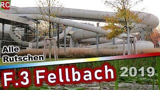 ALLE RUTSCHEN im F.3 Fellbach, all slides, tous les toboggans (Impressionen)  ONRIDES 2019 GoPro POV