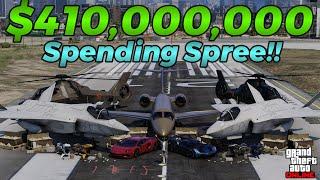 Spending $410,000,000 in GTA Online For NO Reason | GTA 5 Spending Spree